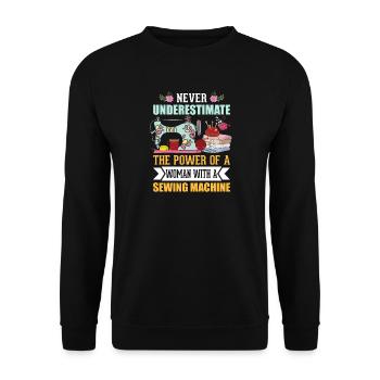 sew - Unisex Sweatshirt - black - Front - Alina (178cm) & Michal (187cm)