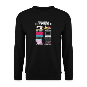 Nähen - Unisex Pullover - Schwarz - Vorne - Alina (178cm) & Michal (187cm)