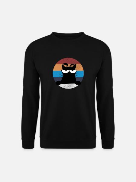 Chat grumpy - Sweat-shirt Unisexe - noir