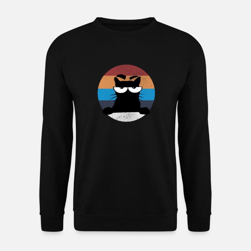 Grumpy Katze - Unisex Pullover - Schwarz
