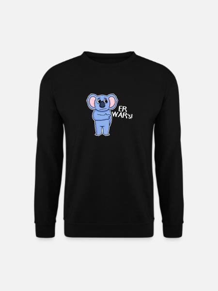 Koala Funny - He Was It - Unisex Sweatshirt - black
