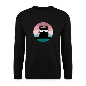 Motif du chat Pas de bouc de muffins du matin - Sweat-shirt Unisexe - noir - Devant - Alina (178cm) & Michal (187cm)