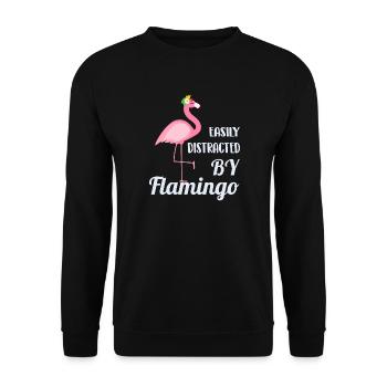 flamingo - Unisex Sweatshirt - black - Front - Alina (178cm) & Michal (187cm)