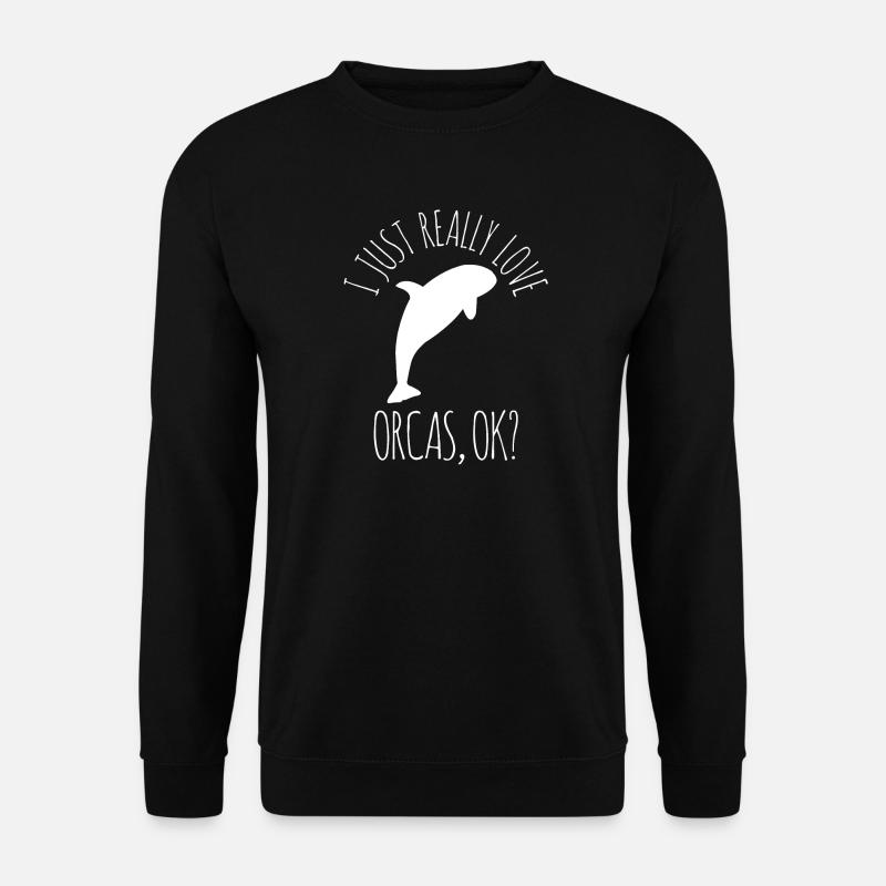 Orcas Whales - Unisex Sweatshirt - black