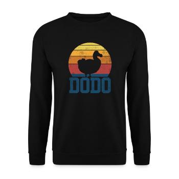 Dodo Vögel Vogelbeobachter Vintage - Unisex Pullover - Schwarz - Vorne - Alina (178cm) & Michal (187cm)