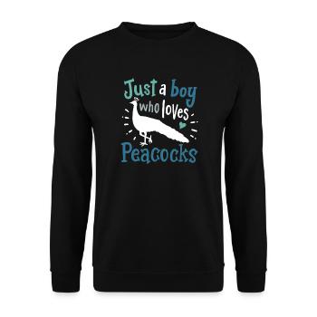 Peacocks birds peacock peacock lovers - Unisex Sweatshirt - black - Front - Alina (178cm) & Michal (187cm)