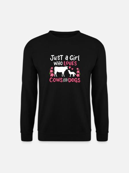 Kuh Hund Kühe und Hunde - Unisex Pullover - Schwarz