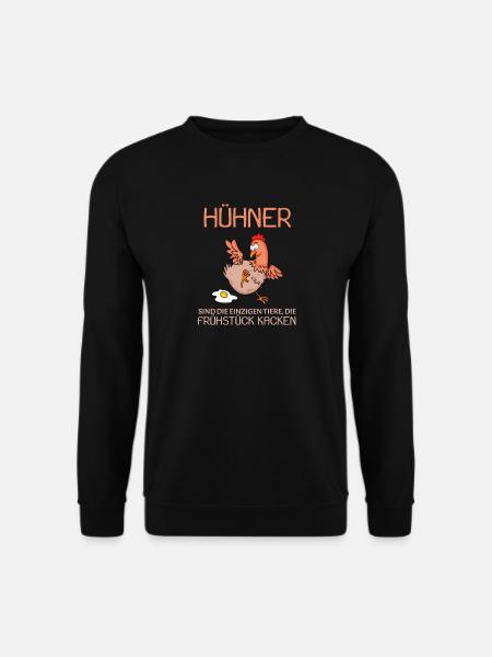 Landwirt Landwirte Huhn Hühner Spruch - Unisex Pullover - Schwarz