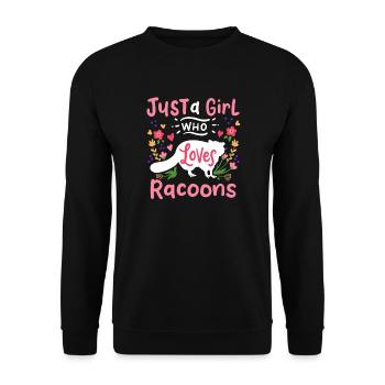 Ratons laveurs Amoureux des ratons laveurs - Sweat-shirt Unisexe - noir - Devant - Alina (178cm) & Michal (187cm)
