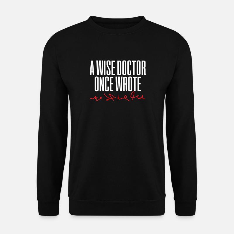 Arzt Doktor Medizin Handschrift - Unisex Pullover - Schwarz