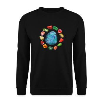Mineralien Steine Geologie Sammler Mineral Geologe - Unisex Pullover - Schwarz - Vorne - Alina (178cm) & Michal (187cm)