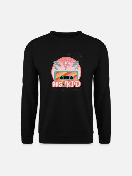Mixtape Kassette 90s Kid Sterne Blitze - Unisex Pullover - Schwarz