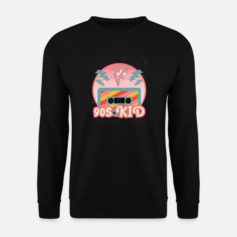 Mixtape Kassette 90s Kid Sterne Blitze - Unisex Pullover - Schwarz