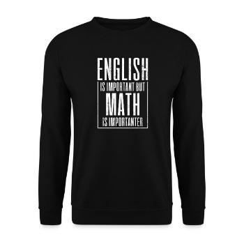 Mathématiques Maths Mathe maths Professeur de mathématiques - Sweat-shirt Unisexe - noir - Devant - Alina (178cm) & Michal (187cm)