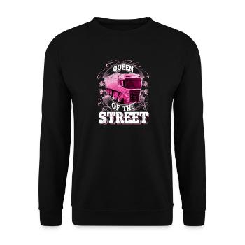 Lkw Fahrerin - Unisex Pullover - Schwarz - Vorne - Alina (178cm) & Michal (187cm)