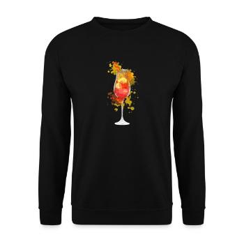 Aperolspritz Cocktail - Sweat-shirt Unisexe - noir - Devant - Alina (178cm) & Michal (187cm)