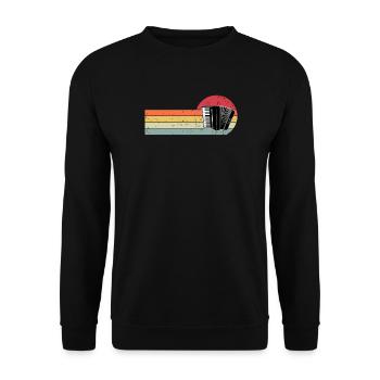 Akkordeon - Unisex Pullover - Schwarz - Vorne - Alina (178cm) & Michal (187cm)
