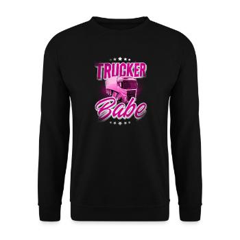 Truck driver Trucker Babe - Unisex Sweatshirt - black - Front - Alina (178cm) & Michal (187cm)