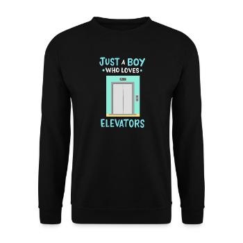 Elevator Elevator Technician Elevator Mechanics - Unisex Sweatshirt - black - Front - Alina (178cm) & Michal (187cm)