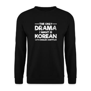 Korean Drama K-Drama - Unisex Sweatshirt - black - Front - Alina (178cm) & Michal (187cm)