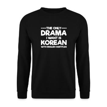 Korean drama K-Drama - Unisex Sweatshirt - black - Front - Alina (178cm) & Michal (187cm)