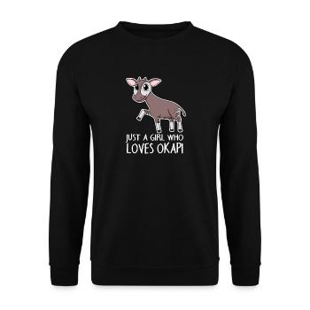 okapi - Unisex Sweatshirt - black - Front - Alina (178cm) & Michal (187cm)