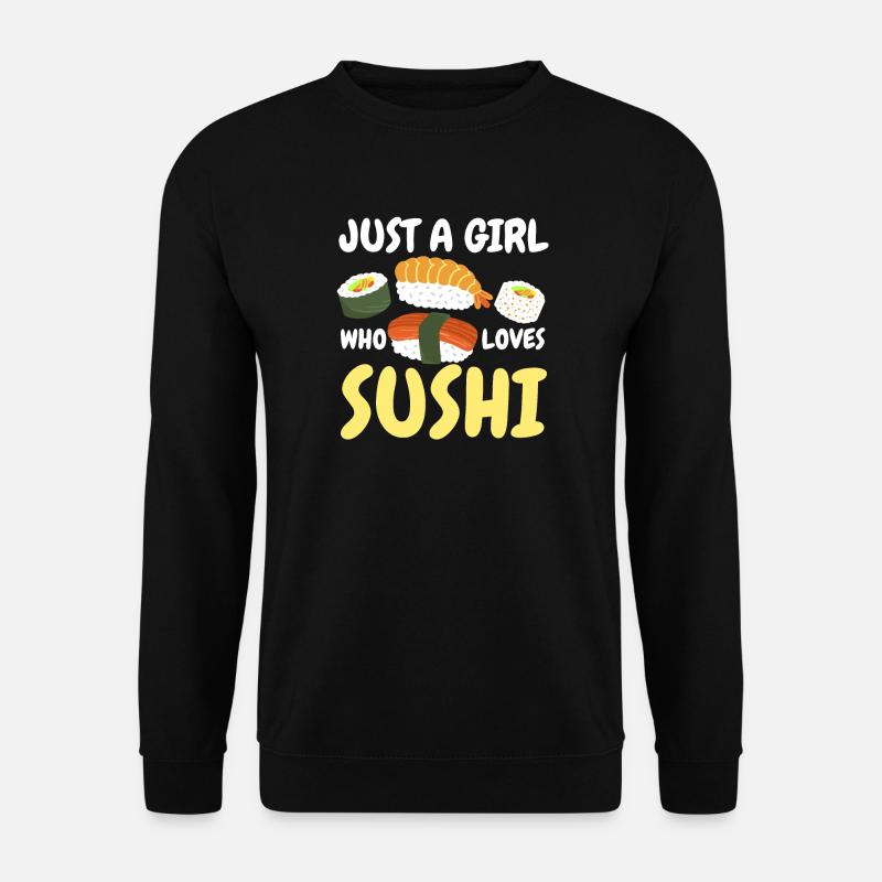 Sushi Japanisch Kawaii Sushi-Liebhaber - Unisex Pullover - Schwarz