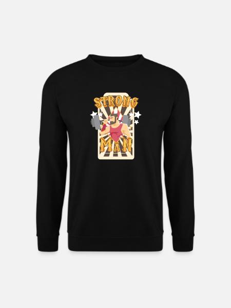 Strong man circus weightlifting birthday - Unisex Sweatshirt - black