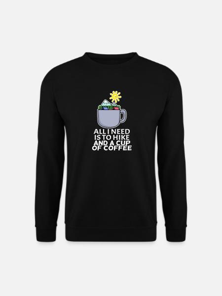 Kaffee Berg Berge Wandern - Unisex Pullover - Schwarz