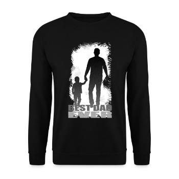 Daddy best dad ever boy - Unisex Pullover - Schwarz - Vorne - Alina (178cm) & Michal (187cm)