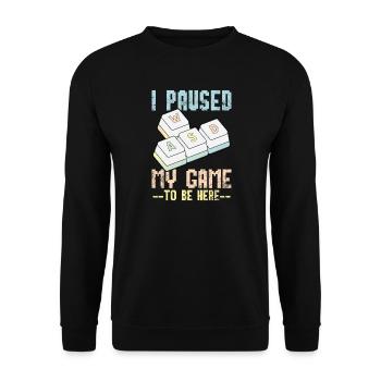 PC Games Player Computer Keyboard - Unisex Sweatshirt - black - Front - Alina (178cm) & Michal (187cm)