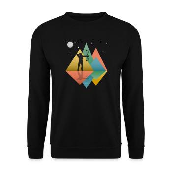 Archery Mens - Compound Bow - Unisex Sweatshirt - black - Front - Alina (178cm) & Michal (187cm)