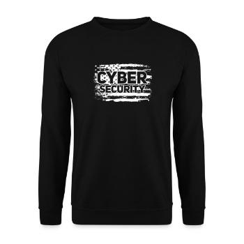 Cybersicherheit USA Flagge IT Computer - Unisex Pullover - Schwarz - Vorne - Alina (178cm) & Michal (187cm)