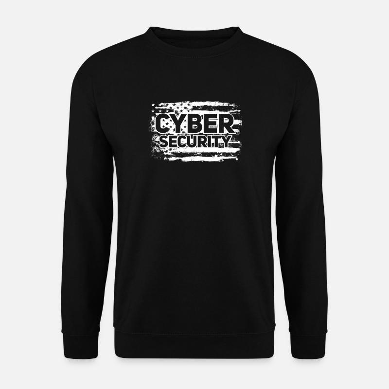 Cybersécurité USA Flag IT Computer - Sweat-shirt Unisexe - noir
