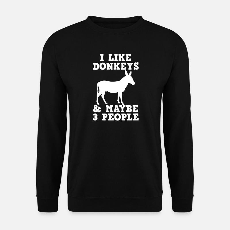 Donkey Farmer Introverted Donkey Lover - Unisex Sweatshirt - black