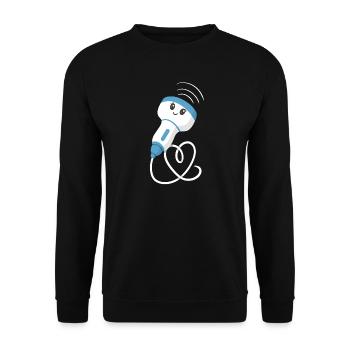 Sonograph Ultraschalltechniker - Unisex Pullover - Schwarz - Vorne - Alina (178cm) & Michal (187cm)