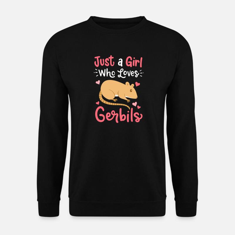 Rennmaus Gerbil - Unisex Pullover - Schwarz