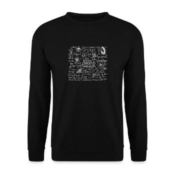60. Geburtstag Mathe Mathematiker - Unisex Pullover - Schwarz - Vorne - Alina (178cm) & Michal (187cm)