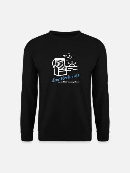 Der Korb ruft - Strandkorb Erholung Strand - Unisex Pullover - Schwarz
