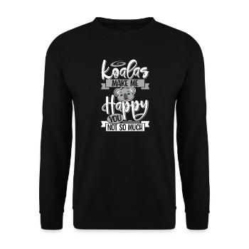 koala - Unisex Sweatshirt - black - Front - Alina (178cm) & Michal (187cm)