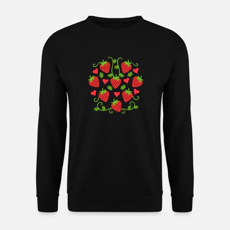 Erdbeeren Erdbeere Obst - Unisex Pullover - Schwarz