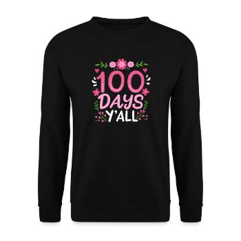 100 Tage Schule Lehrer Schüler - Unisex Pullover - Schwarz - Vorne - Alina (178cm) & Michal (187cm)