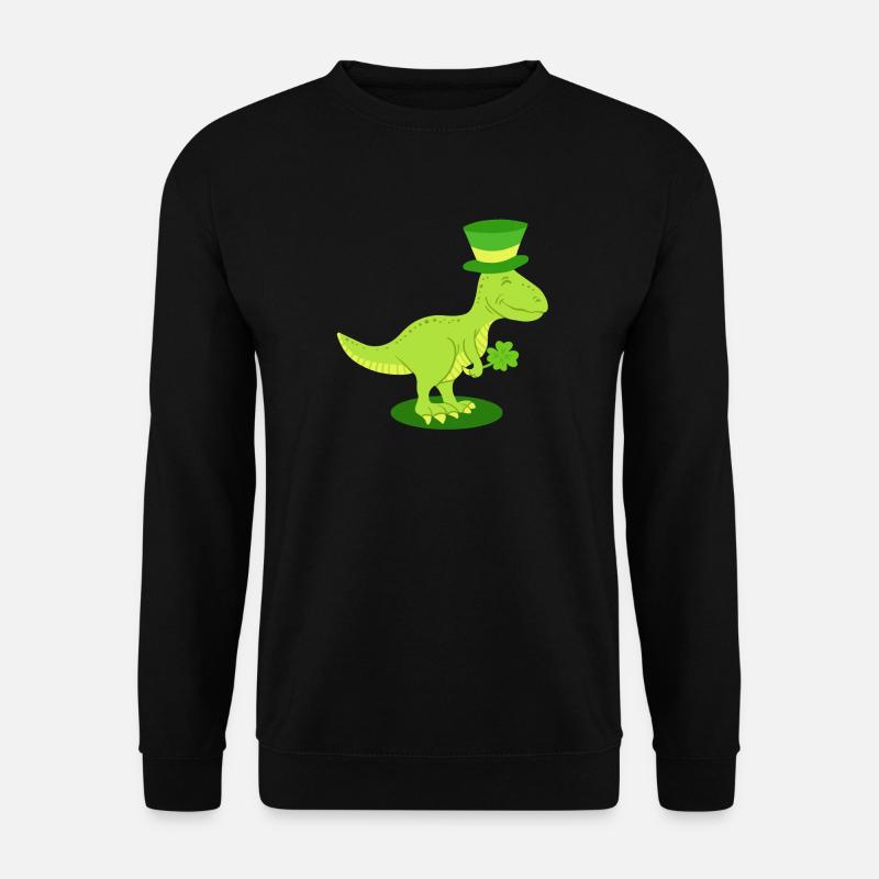 St. Patrick's Day Dinosaurier Irisch - Unisex Pullover - Schwarz