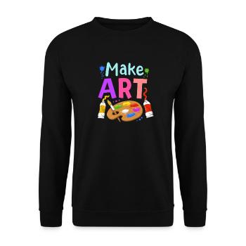 Kunst Künstler Kunstlehrer - Unisex Pullover - Schwarz - Vorne - Alina (178cm) & Michal (187cm)