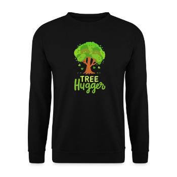 Baum Wald Baumpfleger - Unisex Pullover - Schwarz - Vorne - Alina (178cm) & Michal (187cm)