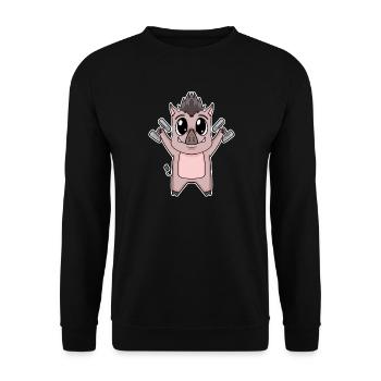 Sanglier Fitness Motivation cadeau - Sweat-shirt Unisexe - noir - Devant - Alina (178cm) & Michal (187cm)