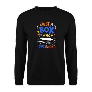 Backen Bäcker Hobbybäcker - Unisex Pullover - Schwarz - Vorne - Alina (178cm) & Michal (187cm)