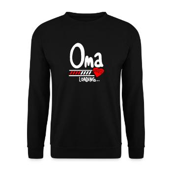 Oma 2022 loading - Unisex Pullover - Schwarz - Vorne - Alina (178cm) & Michal (187cm)