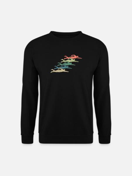Schwimmen Schwimmer Vintage - Unisex Pullover - Schwarz