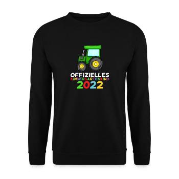 Kindergarten 2022 Traktor Geschenk - Unisex Pullover - Schwarz - Vorne - Alina (178cm) & Michal (187cm)